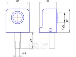 Ограничитель дверной Apecs DS-2751-М-АВ
