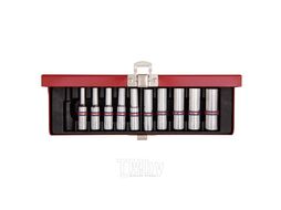 Набор глубоких торцевых головок KING TONY 1/4", шестигранные, 5/32"-1/2", 10 предметов 2510SR