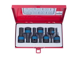 Набор ударных торцевых насадок KING TONY 1/2", HEX, 4-14 мм, L = 60 мм, 7 предметов 4407MP