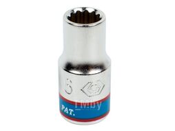 Головка торцевая стандартная двенадцатигранная KING TONY 1/4", 6 мм 233006M