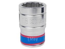 Головка торцевая стандартная двенадцатигранная KING TONY 1/2", 18 мм 433018M