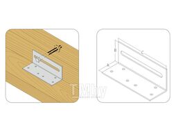 Уголок крепежный скользящий EKT 60x60x220 KUC-60x220 (упак/35шт) V021329