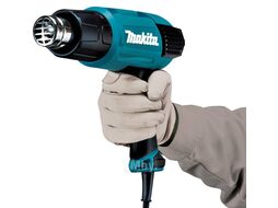 Термовоздуходувка MAKITA HG 6031 VK в чем. + набор сопл (1800 Вт, 2 скор., 50-600 С, ступенч. рег.)