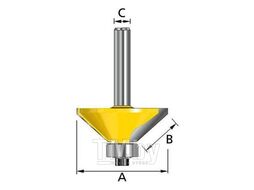 Фреза кромочная конусная 44.45х15.9х12х38 MAKITA (45 44.45х15.9х12х38х2Т)