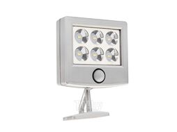 Прожектор поворотный Lamper LED 98х150х30 мм с выносной солнечной панелью 2 м и аккумулятором, IP65, нейтральное белое свечение 602-248