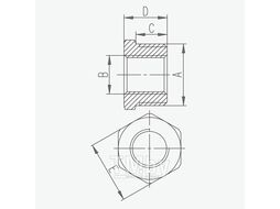 Футорка Ferro 1/2х3/8 (R02Z)
