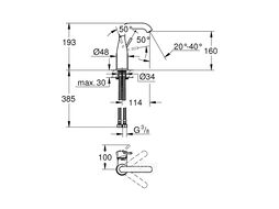Смеситель для умывальника Grohe Essence New (23463001)
