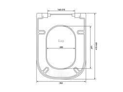 Сиденье для унитаза Berges Wasserhaus Gap So с механизмом "микролифт", быстросъемное (017003)