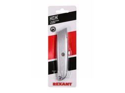 Нож с трапециевидным выдвижным лезвием REXANT