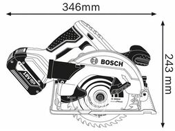 Пила циркулярная GKS 18V-57 (1акк 4,0A/h + GAL 18V-40) картон 0.615.990.M42 BOSCH