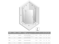 Душевая кабина New Trendy New Azura L 90x90x195 (K-0337)