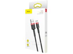 Кабель Baseus Cafule USB A - microUSB 2.4A / CAMKLF-B91 (1м, черный/красный)