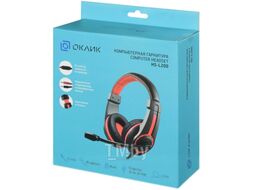 Наушники-гарнитура Oklick HS-L200 (черный/красный)