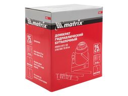 Домкрат гидравлический бутылочный, 25 т, h подъема 240–375 мм MATRIX MASTER 50733