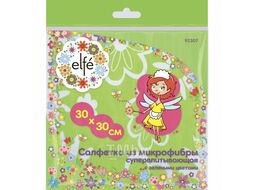 Салфетки из микрофибры с зел.цветами 300x300 мм Elfe 92307