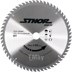 Диск пильный с напаянными зубцами из твердых сплавов 300/30/3,2/2,0; 60T Sthor 08838
