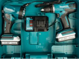Аккум. дрель-шуруповерт MAKITA DF 457 DWLE в чем. + фонарь (18.0 В, 2 акк., 1.5 А/ч Li-Ion, 2 скор., 42 Нм, шурупы до 10 мм)