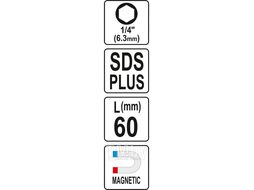 Держатель SDS+ для бит 1/4" Yato YT-04690