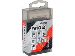 Бита PZ2х50мм 1/4" (10шт) S2 HRC58-61 Yato YT-78155