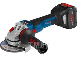 УШМ (болгарка) аккумуляторная BOSCH GWS 18V-10 SC L-BOXX (18.0 В, 2 акк., 5.0 А/ч, Li-Ion, диск 125х22.0 мм, регул. об.)