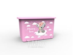 Контейнер для игрушек Mommy love (Мамми лав) 15,7 л, нежно-розовый, BEROSSI (Изд. из пластм. Размер 396 * 241 * 231 мм)