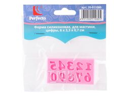 Форма силиконовая, для мастики, цифры, 6х3.3х0.7 см, PERFECTO LINEA (Молд для мастики)