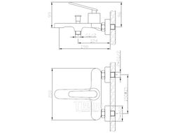 Смеситель для ванны AV Engineering (Lt) кор. изл. D35 AVJIL3-A365
