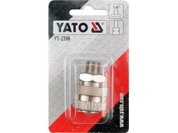 Быстросъёмное соединение с клапаном наружная резьба 1/4" Yato YT-2390