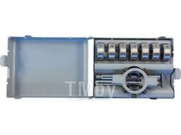 Набор плашек D-COMBO круглых ручных М3-М12, HSS, 8 предметов Thorvik MDS8