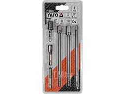 Переходники для шуруповерта под головки 1/4", 3/8", 1/2" 50/150мм (6шт.) Yato YT-04629
