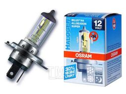 Лампа OSRAM Allseason (H4) 12V 60/55W P43t +30% света, цвет. темп. 3000К 64193ALS