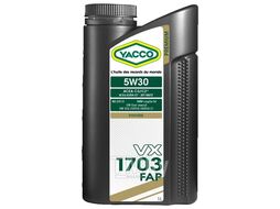 Масло моторное синтетическое 1 л - ACEA C3/C2 + A3/B4/B3-07 , API SN/CF , BMW - LL04 , MB 229.51 , GM dexos2 , VW 502.00/505.00/505.01 YACCO 5W30 VX 1703 FAP/1