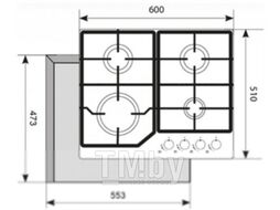 Газовая варочная панель Akpo PGA 604 FGC-2 IV