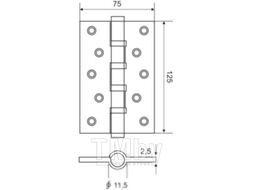 Петля дверная Arni 125x75 CP