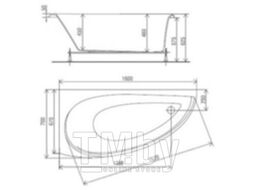 Ванна акриловая Artel Plast Далина 160x70 R