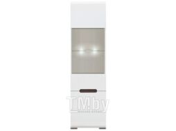 Шкаф с витриной BMK Ацтека REG1W1D/21/6 (белый/белый блеск/венге магия)