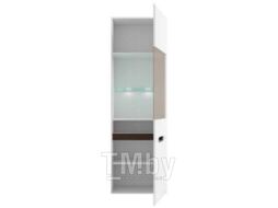 Шкаф с витриной BMK Ацтека REG1W1D/21/6 (белый/белый блеск/венге магия)