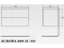 Тумба под умывальник BelBagno Aurora-800-2C-SO-RNN