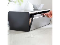 Хлебница Brabantia 299186 с защитой от отпечатков (стальной матовый/черный матовый)