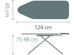 Гладильная доска Brabantia C / 101229 (пузырьки/каркас серый металлик)