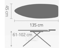 Гладильная доска Brabantia D / 103827 (метализированное серебро/каркас черный)