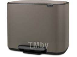 Мусорное ведро Brabantia Bo Pedal Bin / 121449 (36л, платиновый)