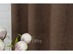 Шторы Delfa СШД-050 Flowers Shinil/106 (160x250, шоколад)