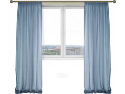Гардины Delfa СТШ/Д-050 Voile/404 (200x250, серо-голубой)