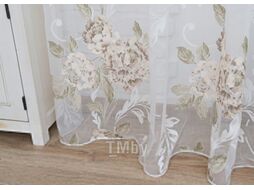 Гардина Delfa Flowers СТШ W2277/6440/7008 (400x270, зеленые цветы)