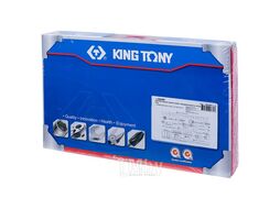 Набор торцевых головок с принадлежностями KING TONY 1/4"&3/8"&1/2", шестигранные, 4-32 мм, 62 предмета 9564MR