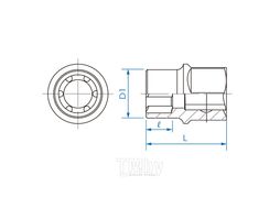 Головка торцевая KING TONY 1/2" RIBE M10S, для натяжного ролика Toyota 9AW4911