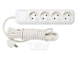 Удлинитель бытовой 10м (4 роз., 3.7кВт, с/з, ПВС 3х1,5) BYLECTRICA (Макс. мощность - 3700 Вт, ток - 16А) (У16-32910м)