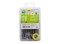 Саморез для террасной доски EKT TORX25 5.0x80, нерж.сталь (упак/50шт) B009238