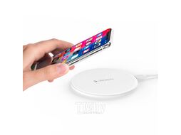 Беспроводное ЗУ Deppa Qi Fast Charger, 10W, стандарт Qi, белый, арт. 24001